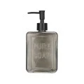 SOAP DISPENSER PURE SOAP GLASS 520ML GREY