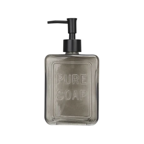 SOAP DISPENSER PURE SOAP GLASS 520ML GREY