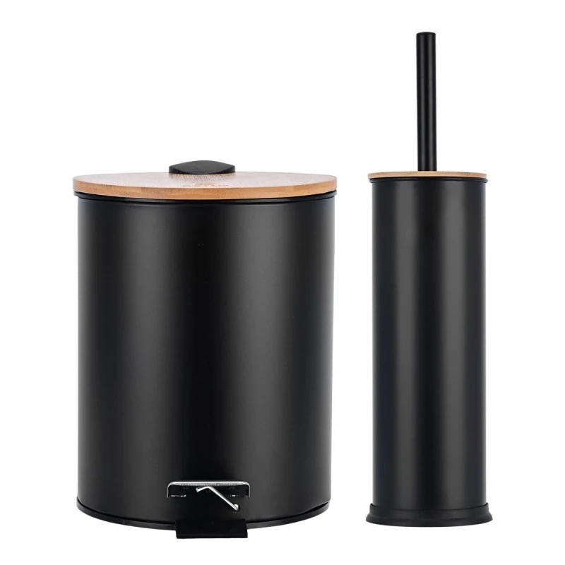 ESTIA ΣΕΤ ΠΙΓΚΑΛ &amp; ΧΑΡΤΟΔΟΧΕΙΟ 7lt BAMBOO ESSENTIALS ΜΑΥΡΟ