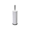 TOILET BRUSH CLASSIC METALLIC WITH PLASTIC CONTAINER 23cm MATTE WHITE