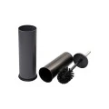 TOILET BRUSH CLASSIC METALLIC WITH PLASTIC CONTAINER 23cm MATTE GREY