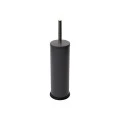 TOILET BRUSH CLASSIC METALLIC WITH PLASTIC CONTAINER 23cm MATTE GREY