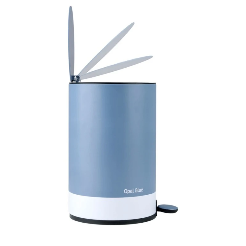 BATHROOM BIN TONE LAB SOFT CLOSE 6lt OPAL BLUE