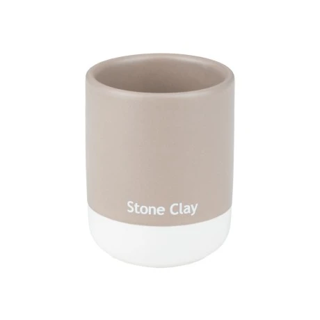 TOOTHBRUSH HOLDER TONE LAB CERAMIC STONE CLAY