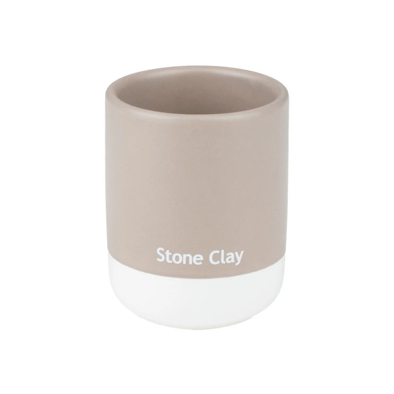 TOOTHBRUSH HOLDER TONE LAB CERAMIC STONE CLAY