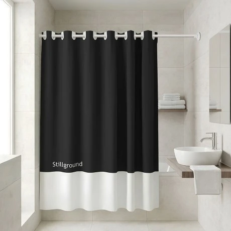 BATHROOM CURTAIN WATER RESISTANT POLYESTER 180x194cm STILLGROUND