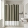 BATHROOM CURTAIN WATER RESISTANT POLYESTER 180x194cm STONE CLAY