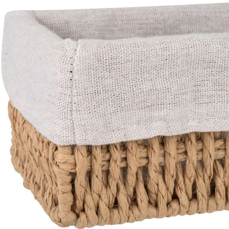 BOTANICA STORAGE &amp; ORGANISER BASKET 32x10x8cm WITH INTERNAL CLOATHING