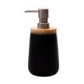 SOAP DISPENSER BAMBOO PORCELAIN 360ml BLACK