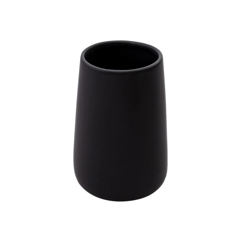 TOOTHBRUSH HOLDER BAMBOO PORCELAIN BLACK