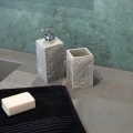 SOAP DISPENSER ROCK POLYRESIN 240ml GREY