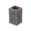TOOTHBRUSH HOLDER ROCK POLYRESIN GREY