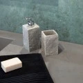 TOOTHBRUSH HOLDER ROCK POLYRESIN GREY