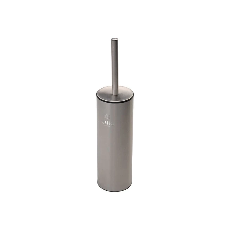 TOILET BRUSH DITA STAINLESS STEEL WITH PLASTIC CONTAINER 23cm MATTE INOX