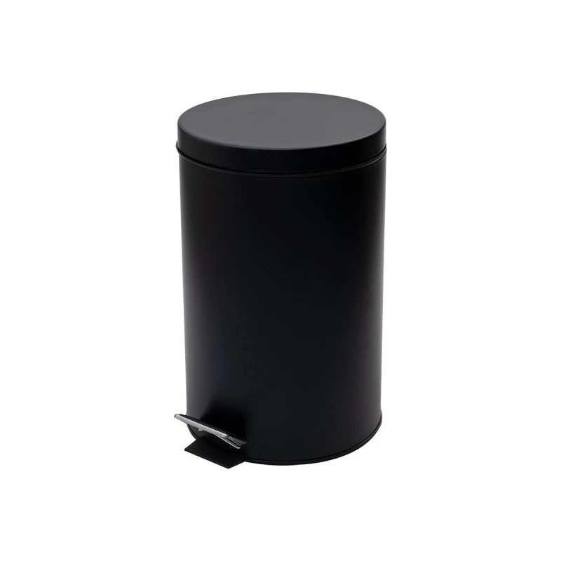 BATHROOM BIN CLASSIC 12lt SOFT CLOSE MATTE BLACK