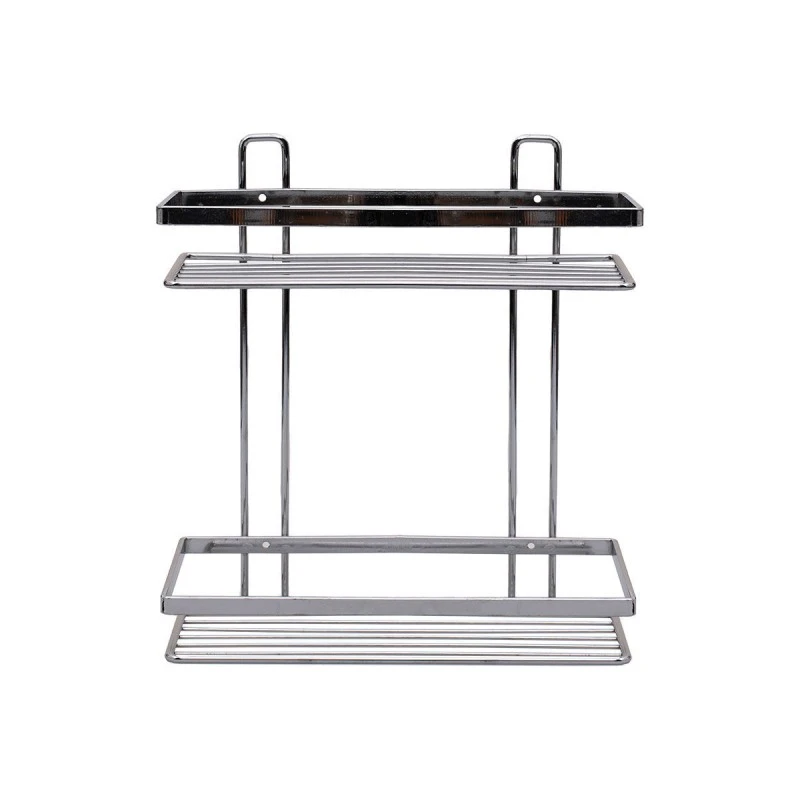 ESTIA ΕΤΑΖΕΡΑ ELEGANT ΜΕΤΑΛΛΙΚΗ ΙΣΙΑ 2 ΘΕΣΕΩΝ 27x25x12.5cm ΧΡΩΜΙΟΥ
