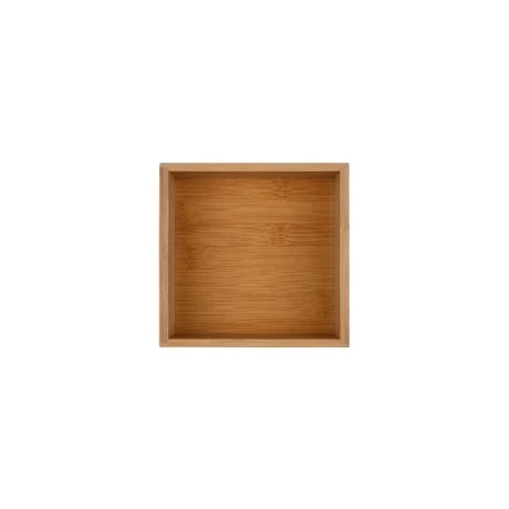 DRAWER ORGANIΖER BOX BAMBOO ESSENTIALS 15x15x7cm