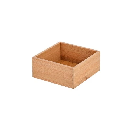 DRAWER ORGANIΖER BOX BAMBOO ESSENTIALS 15x15x7cm
