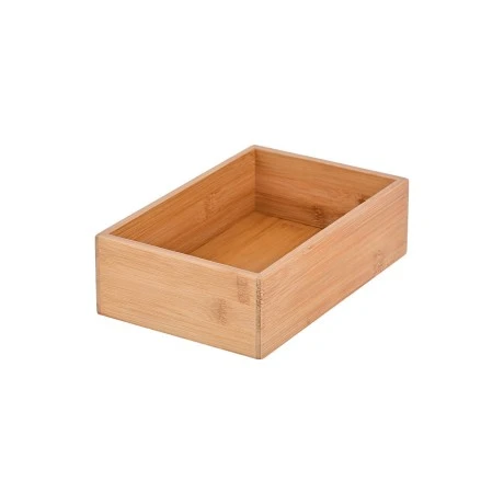 DRAWER ORGANIΖER BOX BAMBOO ESSENTIALS 15X23X7cm