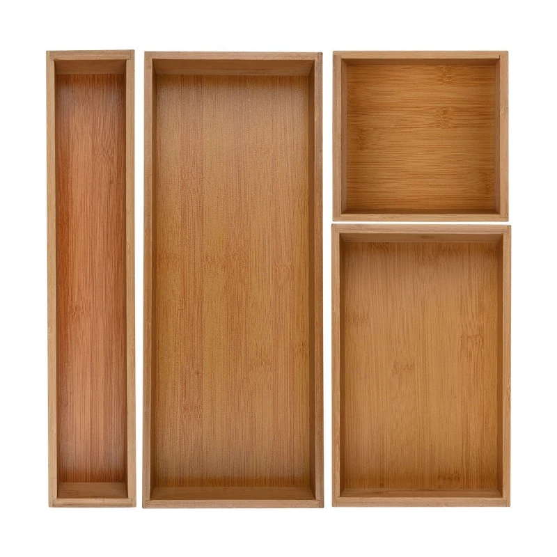 DRAWER ORGANIΖER BOX BAMBOO ESSENTIALS 15x38x7cm