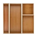 DRAWER ORGANIΖER BOX BAMBOO ESSENTIALS 8x38x7cm