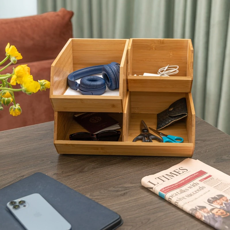 ORGANIΖER BOX BAMBOO ESSENTIALS 35x31x12.5cm