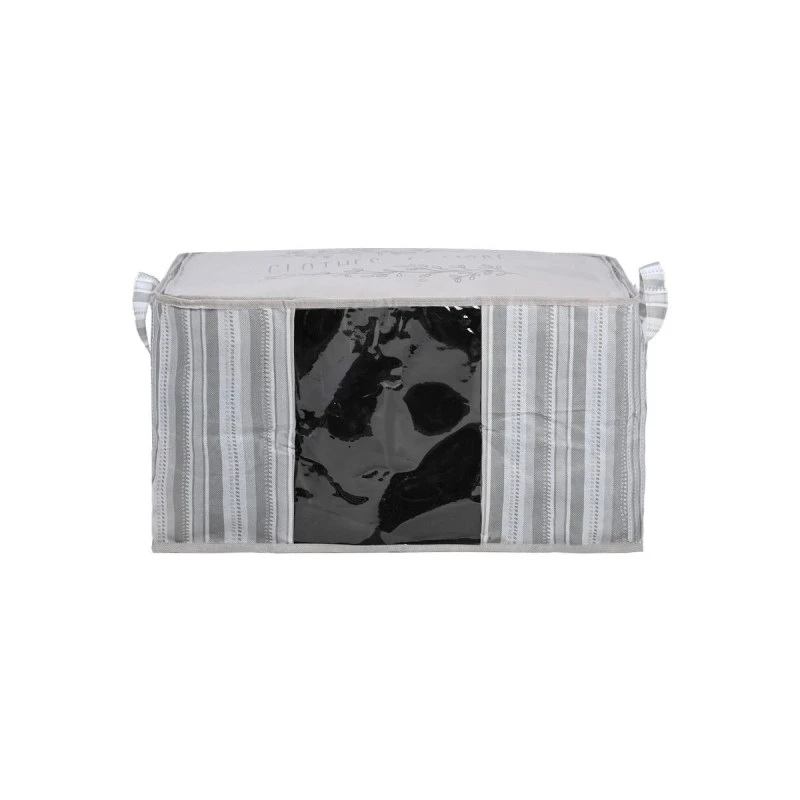 STORAGE CASE NON WOVEN 60x45x35cm WITH WINDOW IVORY
