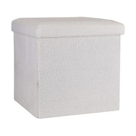 ESTIA ΣΚΑΜΠΟ CUBE TEDDY ΜΕ ΑΠΟΘΗΚΕΥΤΙΚΟ ΧΩΡΟ 38Χ38cm ΛΕΥΚΟ