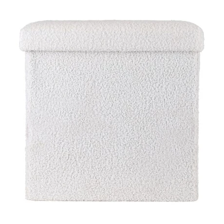 ESTIA ΣΚΑΜΠΟ CUBE TEDDY ΜΕ ΑΠΟΘΗΚΕΥΤΙΚΟ ΧΩΡΟ 38Χ38cm ΛΕΥΚΟ