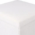 STOOL CUBE TEDDY WITH STORAGE SPACE WHITE
