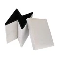 STOOL CUBE TEDDY WITH STORAGE SPACE WHITE
