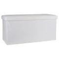STOOL CUBE TEDY WITH STORAGE SPACE WHITE