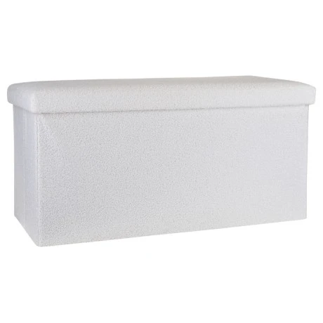 STOOL CUBE TEDY WITH STORAGE SPACE WHITE
