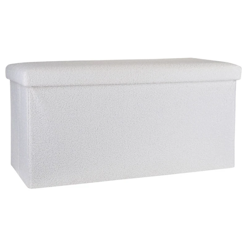 STOOL CUBE TEDY WITH STORAGE SPACE WHITE