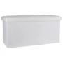 STOOL CUBE TEDY WITH STORAGE SPACE WHITE