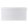 STOOL CUBE TEDY WITH STORAGE SPACE WHITE