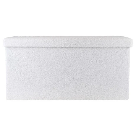 STOOL CUBE TEDY WITH STORAGE SPACE WHITE
