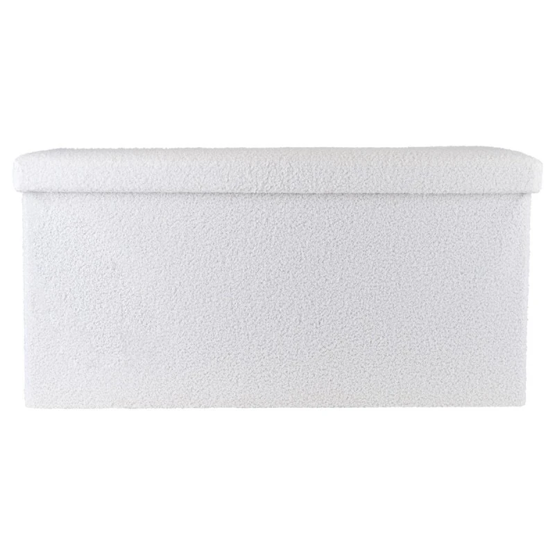 STOOL CUBE TEDY WITH STORAGE SPACE WHITE