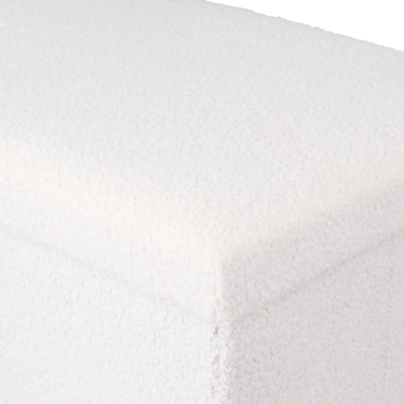STOOL CUBE TEDY WITH STORAGE SPACE WHITE