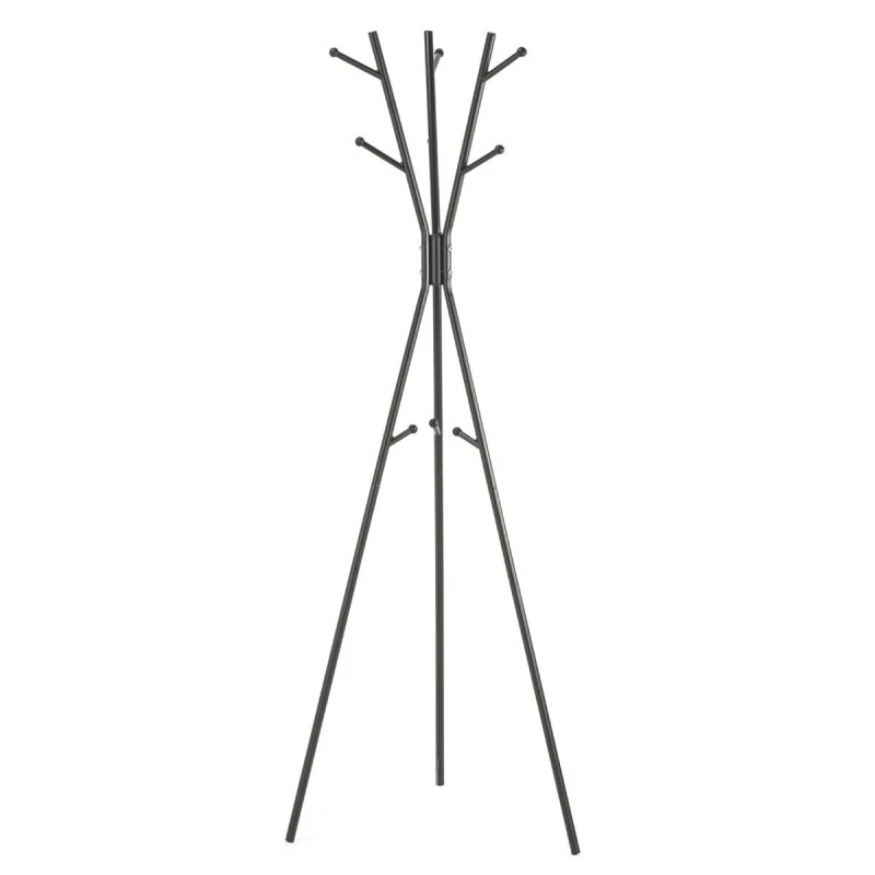 COAT RACK WITH 9 HOOKS METALLIC BLACK
