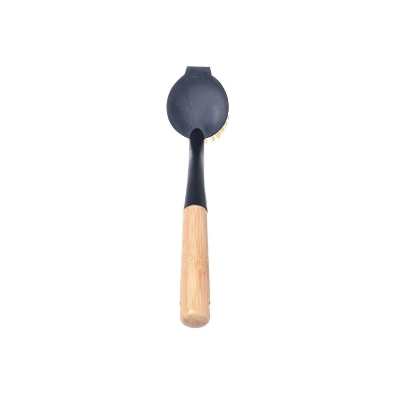 DISH HAND BRUSH BAMBOO ESSENTIALS BLACK ROUND