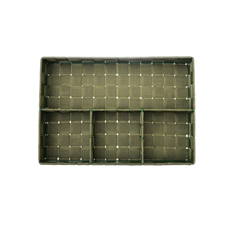 STORAGE BASKET 4 COMPARTMENTS OLIVE SERIES 33x23x6cm OLIVE