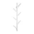WALL HANGER BAMBOO VERTICAL 84x26x6.8cm 6 HOOKS WHITE