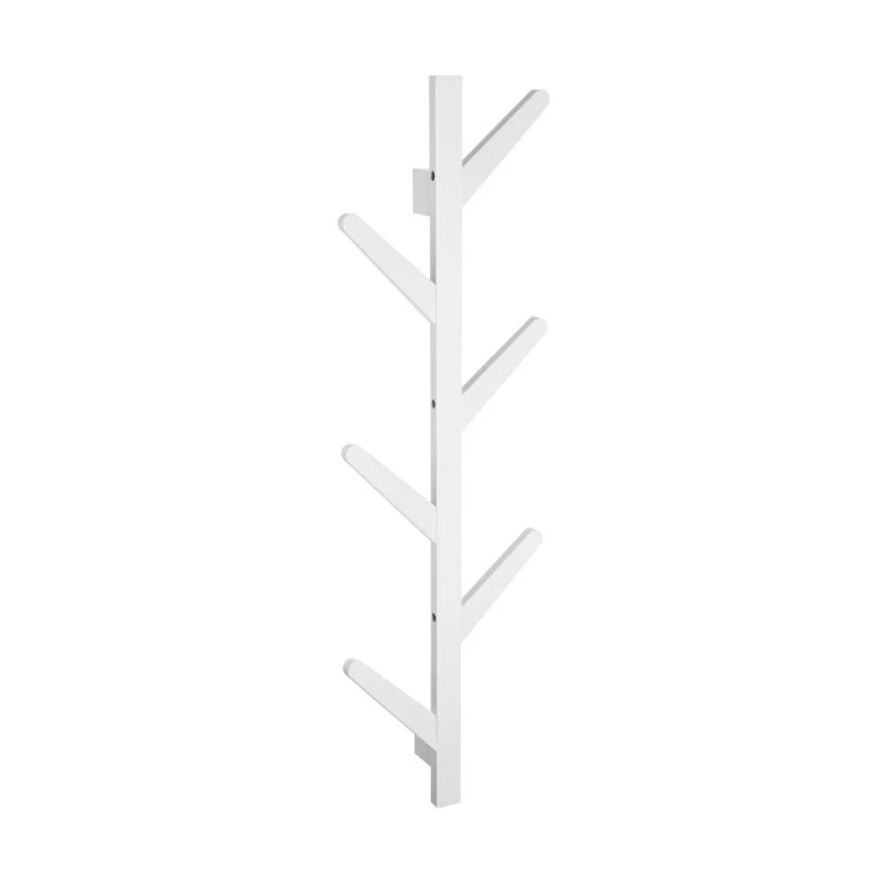 WALL HANGER BAMBOO VERTICAL 84x26x6.8cm 6 HOOKS WHITE