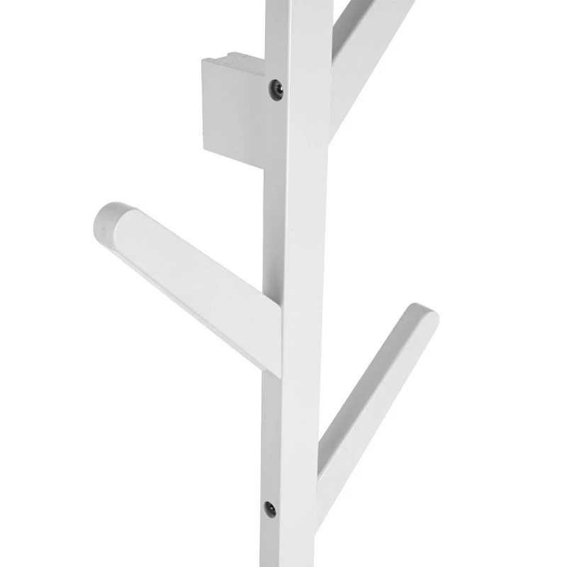WALL HANGER BAMBOO VERTICAL 84x26x6.8cm 6 HOOKS WHITE
