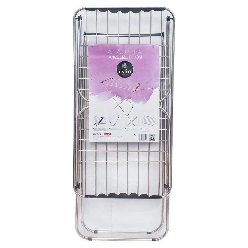 DRYING RACK STAINLESS STEEL 18m FOLDABLE