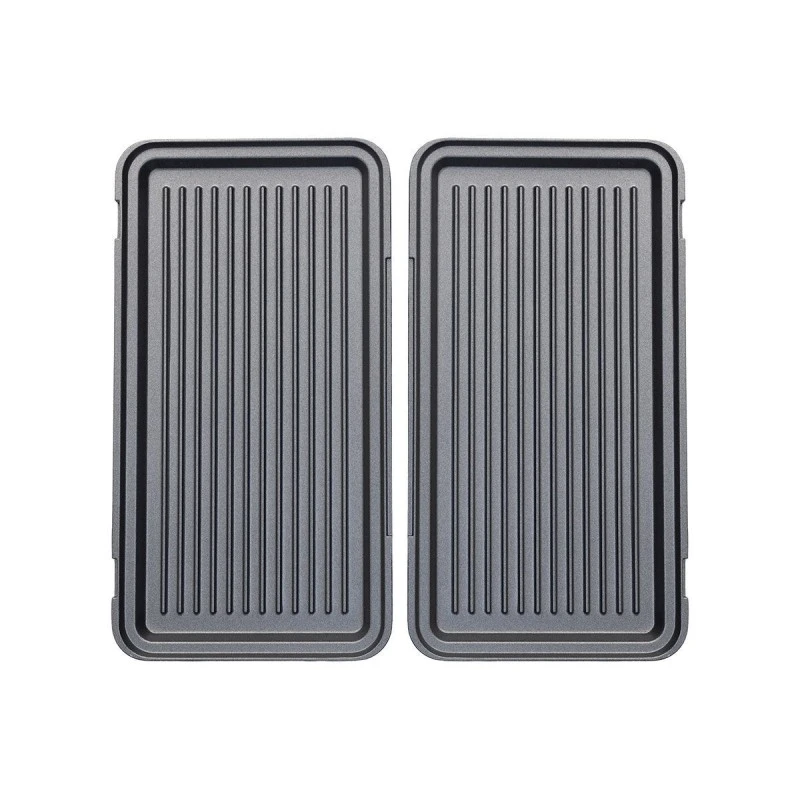 ESTIA ΤΟΣΤΙΕΡΑ BLACK &amp; INOX 2 ΘΕΣΕΩΝ 850w ΜΕ ΑΠΟΣΠΩΜΕΝΕΣ ΑΝΤΙΚΟΛΛΗΤΙΚΕΣ ΠΛΑΚΕΣ