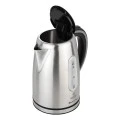 KETTLE BLACK &amp; INOX STAINLESS STEEL 2200w 1.7lt
