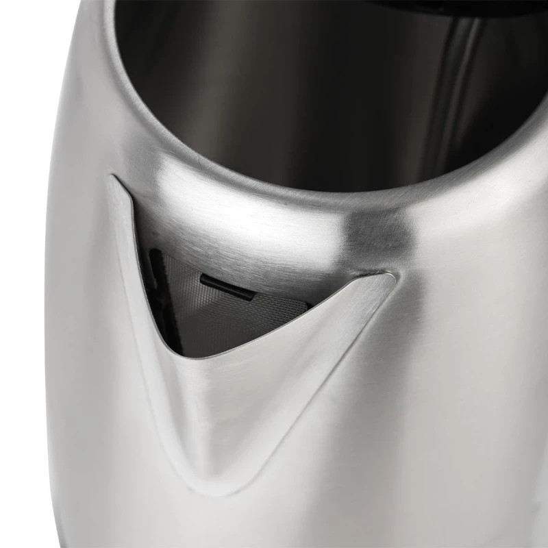 KETTLE BLACK &amp; INOX STAINLESS STEEL 2200w 1.7lt