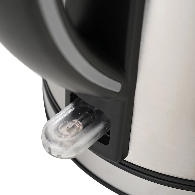 KETTLE BLACK &amp; INOX STAINLESS STEEL 2200w 1.7lt
